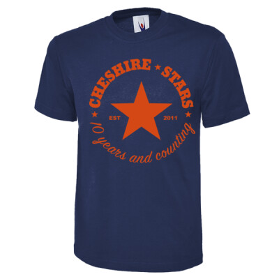Cheshire Stars Retro T-Shirt - Adult Thumbnail
