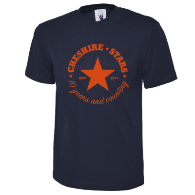 Cheshire Stars Retro T-Shirt - Junior Thumbnail